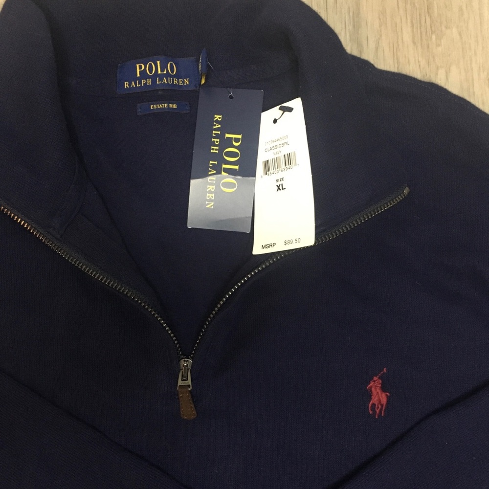 NWT Polo Ralph Lauren Estate Rib Zip-Up